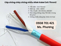 Cáp chống cháy chống nhiễu Altek Kabel 2x0.75mm tại Đà Nẵng, Hà Nội, Hồ Chí Minh