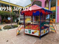 Nhà banh ngoài trời, nhà banh lục giác, nhà banh cầu trượt