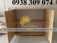 Tủ đựng chăn mền gối mầm non, tủ gỗ đựng mền gối mầm non