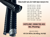 Ống ruột gà lõi thép bọc nhựa PVC và đầu nối tại Đà Nẵng, Hà Nội, Hồ Chí Minh
