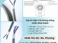 Cáp tín hiệu 2 lõi không chống nhiễu Altek Kabel tại Đà Nẵng, Hà Nội, Hồ Chí Minh