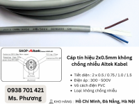 Cáp tín hiệu 2 lõi không chống nhiễu Altek Kabel tại Đà Nẵng, Hà Nội, Hồ Chí Minh