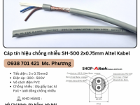 Cáp tín hiệu chống nhiễu SH-500 2x0.75mm Altel Kabel Đà Nẵng, Hà Nội, Hồ Chí Minh