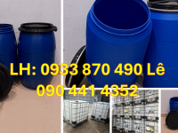 Thùng phuy 120 lít trồng cây, thùng phuy nhựa 220L đựng nước mắm 