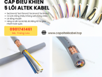 Cáp điều khiển 5x0.5/5x0.75/5x1.0/5x1.5 Altek Kabel