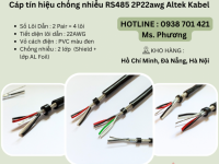 Cáp tín hiệu vặn xoắn RS485 2p22awg Altek Kabel Đà Nẵng, Hà Nội, Hồ Chí Minh