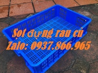 Sóng nhựa hở nguyên sinh, sọt nhựa cao 15 chất liệu nhựa HPDE, sọt đựng nông sản