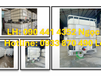 Phân phối thùng nhựa 1000 lít có khung thép, xuất xứ: Thái Lan, mới 100% 