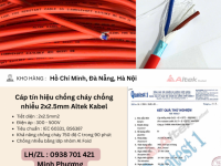 Cáp tín hiệu chống cháy chống nhiễu 2x2.5mm Altek Kabel Đà Nẵng, Hà Nội, Hồ Chí Minh