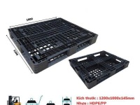 PALLET NHỰA 1200 x 1000 x 145 mm TẢI NHẸ, MÀU XANH. MUA/BÁN LH: 0964018718