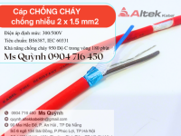 Cáp tín hiệu chống cháy 2x1.5 Fr Altek Kabel HCM, Hà Nội, Đà Nẵng, Đồng 