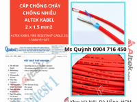 Cáp tín hiệu chống cháy 2x1.5 Fr Altek Kabel HCM, Hà Nội, Đà Nẵng, Đồng 
