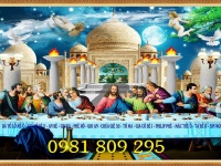 Gạch công giáo , tranh 3d bữa tiệc ly