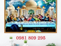 Gạch công giáo , tranh 3d bữa tiệc ly