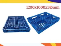 PALLET NHỰA 1200 x 1000 x 145 mm TẢI VỪA, MÀU XANH. MUA/BÁN LH: 0964018718