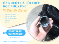 Ống ruột gà lõi thép bọc nhựa, ống sun sắt bọc nhựa
