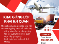 KHAI GIẢNG LỚP BỒI DƯỠNG NGHIỆP VỤ KHAI BÁO HẢI QUAN