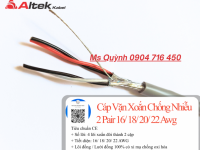 Cáp tín hiệu vặn xoắn chống nhiễu 2 Pair 16/ 18/ 20/ 22 Awg Altek Kabel