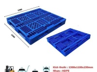 PALLET NHỰA XANH, TẢI NẶNG, DÀI 1M30. MUA HÀNG LH: 0964018718