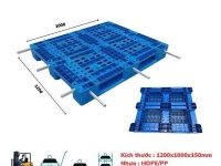 PALLET NHỰA XANH, 6 LÕI THÉP, TẢI TRỌNG KÊ HÀNG LÊN ĐẾN 4500KG. MUA HÀNG LH: 0964018718