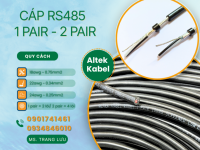 Cáp RS485 1pair 18awg/1pair 22awg/ 1pair 24awg/ 2pair 18awg/ 2pair 22awg/ 2pair 24awg