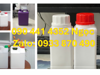Can 0.5 lít đựng dầu gội, can 1 lít đựng hóa chất, can nhựa 2 lít đựng thuốc sát khuẩn 
