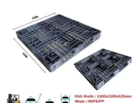 PALLET NHỰA ĐEN TẢI NHẸ, HÀNG ĐÃ QUA SỬ DỤNG, CÒN MỚI 95%. MUA HÀNG LH: 0964018718
