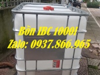 Bồn cũ sử dụng 1 lần độ mới  90%, tank 1000l mới, bồn 1000l đựng chất lỏng
