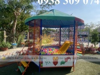 Nhà banh sắt trẻ em, nhà banh lục giác trẻ em ngoài trời