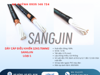 Cáp điều khiển Sangjin DVV 12x0.5, 12x0.75, 12x1.25, 12x1.5 Sài Gòn, Đồng Nai