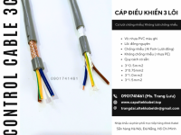 Cáp tín hiệu không lưới/ có lưới chống nhiễu 3x0.5, 3x0.75, 3x1.0, 3x1.5