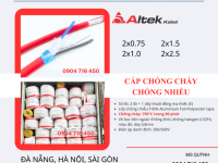 Cáp chống cháy 2x0.75, 2x1.0, 2x1.5 Altek Kabel Sài Gòn, Hà Nội, Đà Nẵng, Trà Vinh
