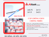 Cáp tín hiệu chống cháy 2g0.75, 2g1.0, 2g1.5 Altek Kabel