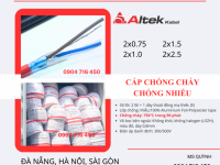 Cáp tín hiệu chống cháy 2g0.75, 2g1.0, 2g1.5 Altek Kabel