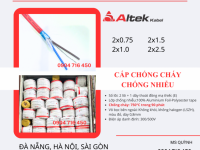 Cáp tín hiệu chống cháy 2g0.75, 2g1.0, 2g1.5 Altek Kabel