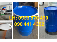 Thùng Phuy sắt 220 Lít làm bàn ghế, thùng phuy sắt 220l đựng axit các loại