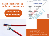 Cáp điện chống cháy chống nhiễu 2x0.75 Altek Kabel sẵn kho Đà Nẵng, Hà Nội, Hồ Chí Minh