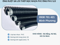 Ống ruột gà lõi thép bọc nhựa Pvc ống phi 2 1/2 có sẵn Đà Nẵng, Hà Nội, Hồ Chí Minh