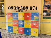 Tủ nhựa đựng cặp mầm non, tủ đựng balo mầm non TPHCM