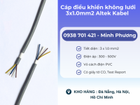 Cáp điều khiển không lưới 3x1.0mm2 Altek Kabel Phú Yên, Thanh Hóa, Gia Lai