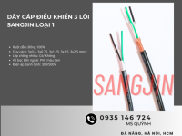 Cáp sangjing 3x0.5, 3x0.75, 3x1.25, 3x1.5, 3x2.5 Sài Gòn