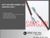 Cáp sangjing 3x0.5, 3x0.75, 3x1.25, 3x1.5, 3x2.5 Sài Gòn