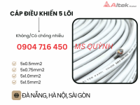 Cáp điều khiển thang máy 5x0.5, 5x0.75, 5x1.0 Altek Kabel