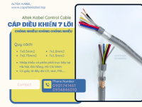 Cáp điều khiển 7x0.5, 7x0.75, 7x1.0, 7x1.5 Đà Nẵng, Hà Nội, HCM
