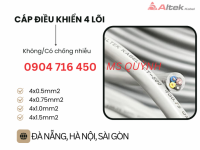 Cáp 4 core Altek Kabel 4x0.5, 4x-.75, 4x1.0,4x1.5 Đà Nẵng, Hà Nội, Lao Bảo, Thái Bình, Nam Định