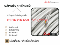 Cáp điều khiển, tín hiệu, thang máy 3x0.5, 3x0.75, 3x1.0 Altek Kabel