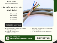 Cáp điều khiển chống nhiễu/ không chống nhiễu 4x0.5, 4x0.75, 4x1.0, 4x1.5
