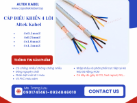 Cáp điều khiển chống nhiễu/ không chống nhiễu 4x0.5, 4x0.75, 4x1.0, 4x1.5