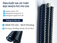 Ống ruột gà lõi thép bọc nhựa Pvc phi 100 sẵn kho Đà Nẵng, Hà Nội, Hồ Chí Minh
