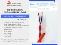Cáp tín hiệu báo cháy 2x1.0 chống cháy chống nhiễu Altek Kabel